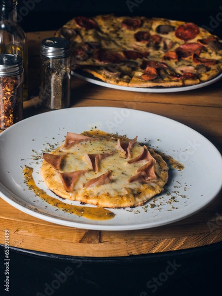 Obraz pizza cheese and jam