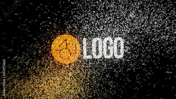 Fototapeta Twisting Particle Logo Reveal