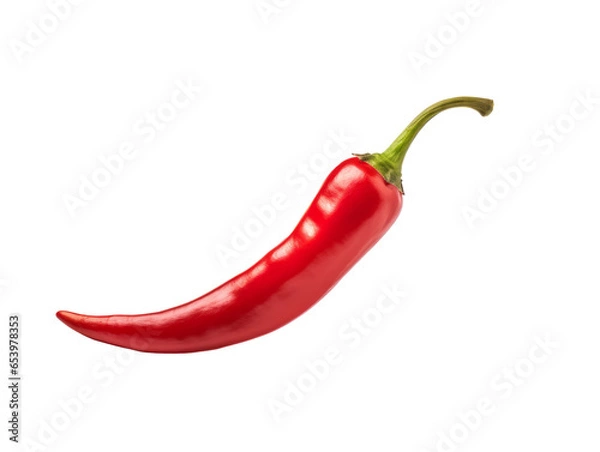 Fototapeta Red hot chili pepper isolated on transparent background