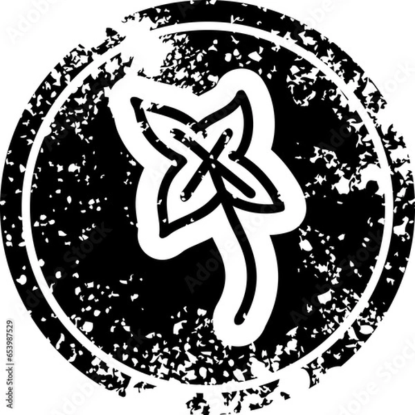 Fototapeta natural leaf distressed icon symbol