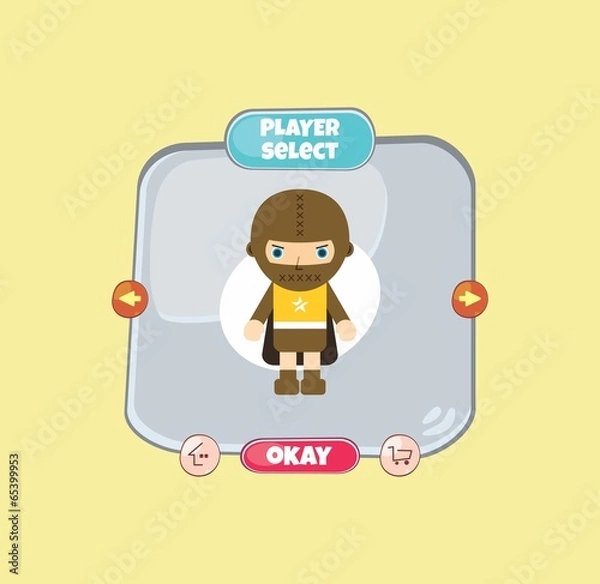 Fototapeta hero character option game assets element