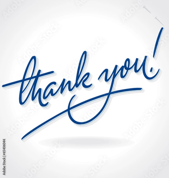 Obraz THANK YOU hand lettering (vector)