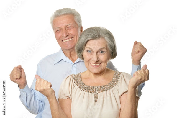 Obraz Emotional senior couple