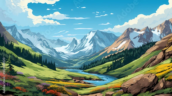 Obraz landscape in the himalayas