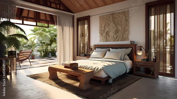 Fototapeta Open Concept Bedroom