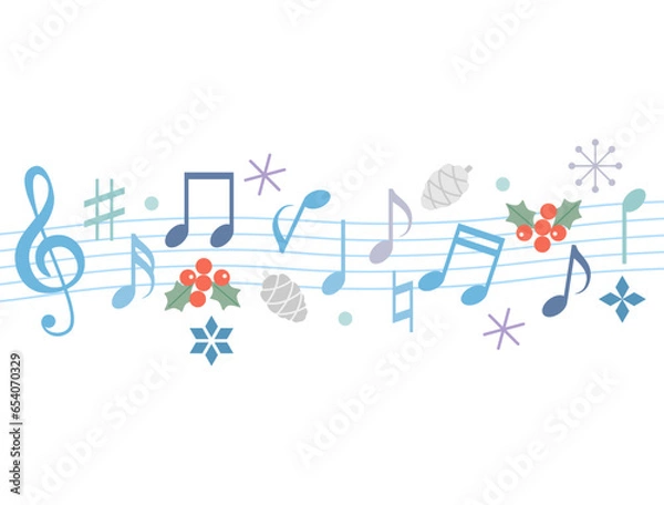 Obraz 冬の音楽をイメージしたイラスト