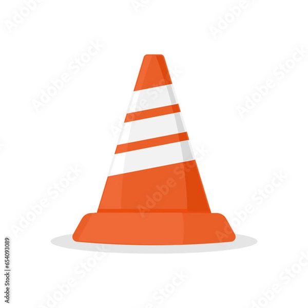 Fototapeta Traffic cones are safety devices commonly used in road and construction work to guide and control traffic, indicate hazards, or mark off restricted areas. They are highly visible, typically conical in
