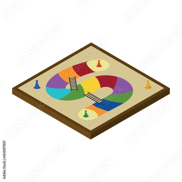 Obraz game board ladders and snake