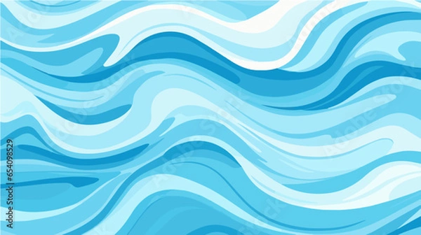 Obraz Quiet clear blue water surface seamless pattern illustration