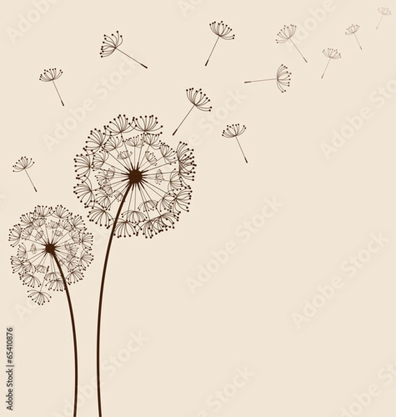 Obraz Mlecze tło wektor