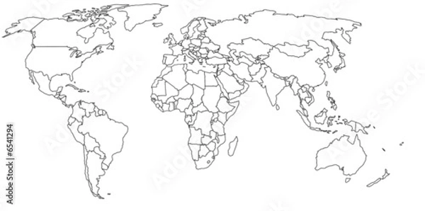 Obraz empty world map