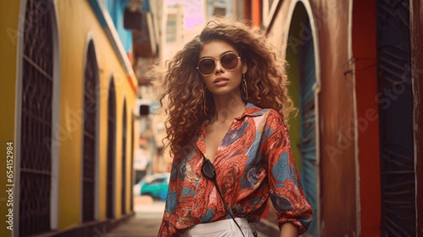 Fototapeta South American Chic by Colorful Walls, vibrant and artistic