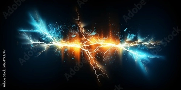 Fototapeta Energy Lightning. Thunderbolt Background
