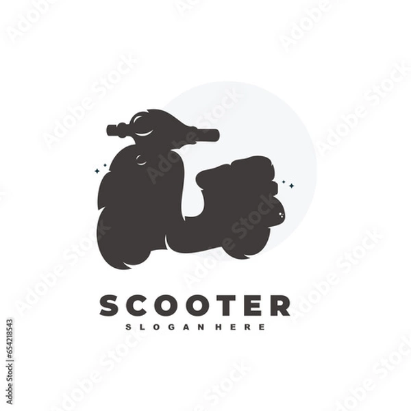Obraz scooter logo design vector illustration
