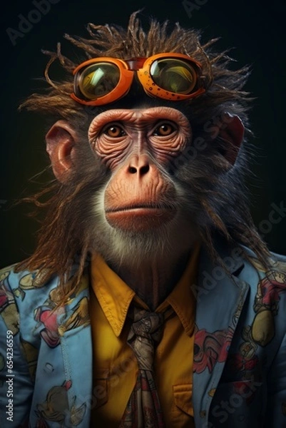 Fototapeta Captivating Baboon Portraits: A Glimpse into the Lives of These Fascinating Primates