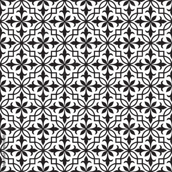 Fototapeta abstract seamless ornamental pattern vector illustration