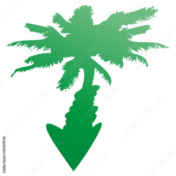 Obraz palm tree silhouette for logo