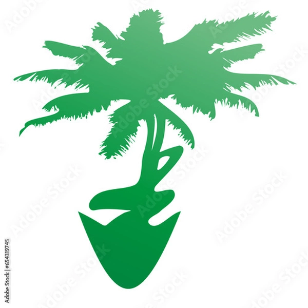 Obraz palm tree silhouette for logo