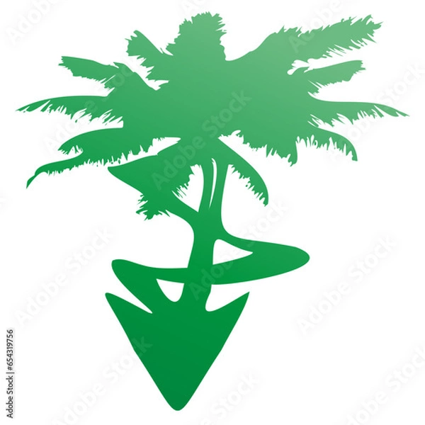 Obraz palm tree silhouette for logo