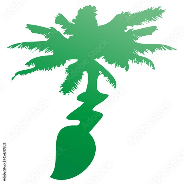 Obraz palm tree silhouette for logo