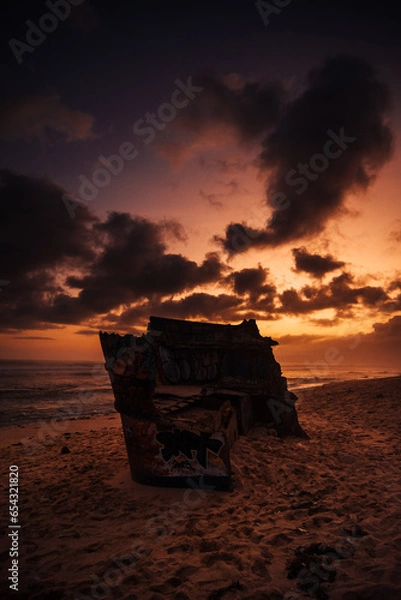 Obraz boat at sunset