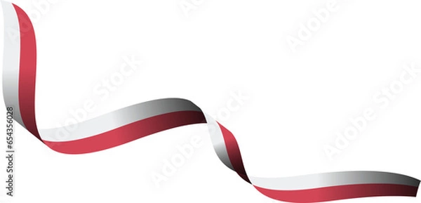 Fototapeta Poland Flag Ribbon Shape
