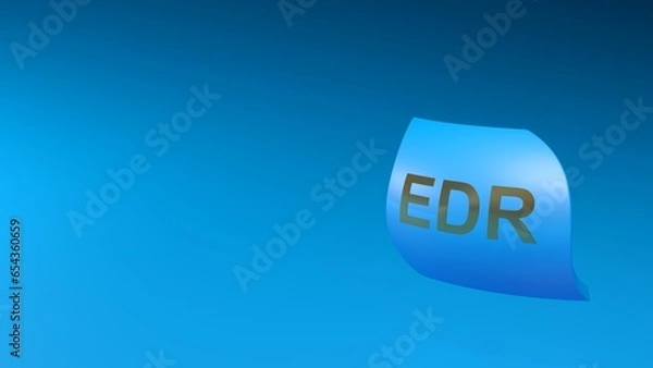 Fototapeta Blue background with blue flag and write EDR