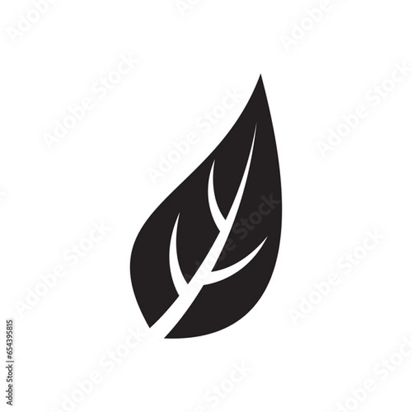 Fototapeta SIMPLE FLAT LEAF ICON