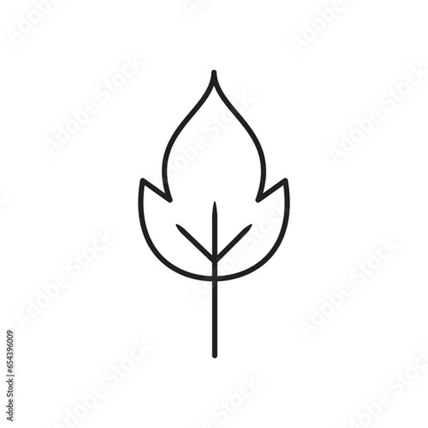 Obraz SIMPLE FLAT LEAF ICON