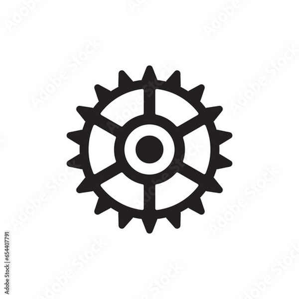 Fototapeta SINGLE GEAR GRAPHIC ICON
