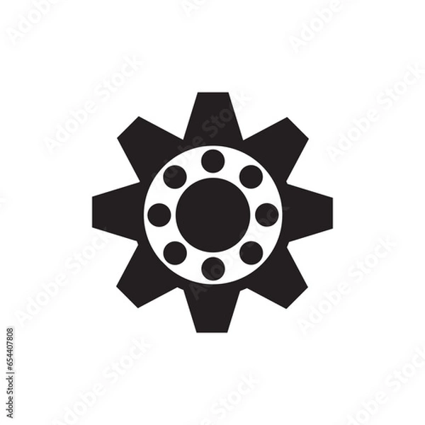 Fototapeta SINGLE GEAR GRAPHIC ICON