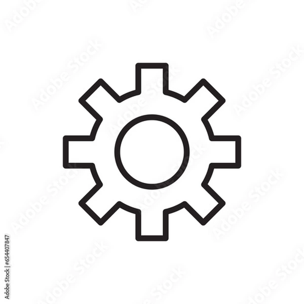 Fototapeta SINGLE GEAR GRAPHIC ICON