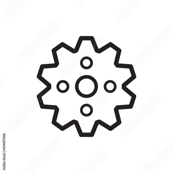 Fototapeta SINGLE GEAR GRAPHIC ICON