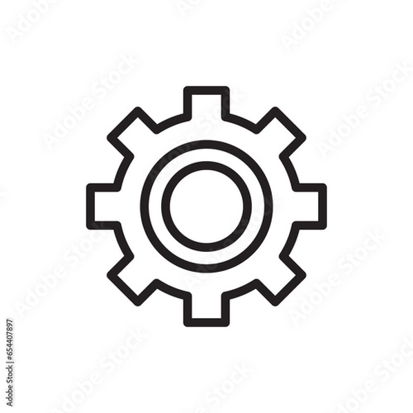 Fototapeta SINGLE GEAR GRAPHIC ICON