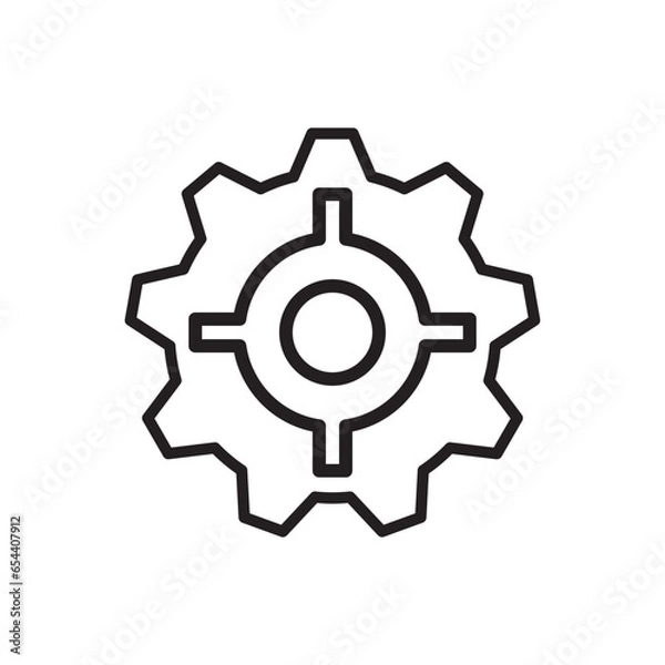 Fototapeta SINGLE GEAR GRAPHIC ICON
