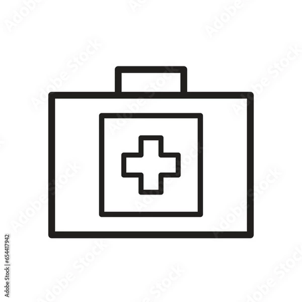 Fototapeta FIRST AID KIT BASIC ICON