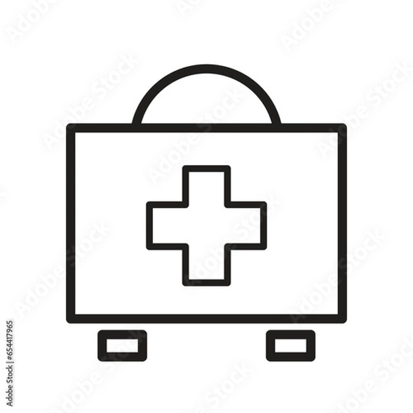 Fototapeta FIRST AID KIT BASIC ICON