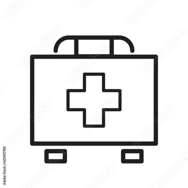 Fototapeta FIRST AID KIT BASIC ICON