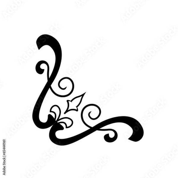 Obraz corner abstract floral design