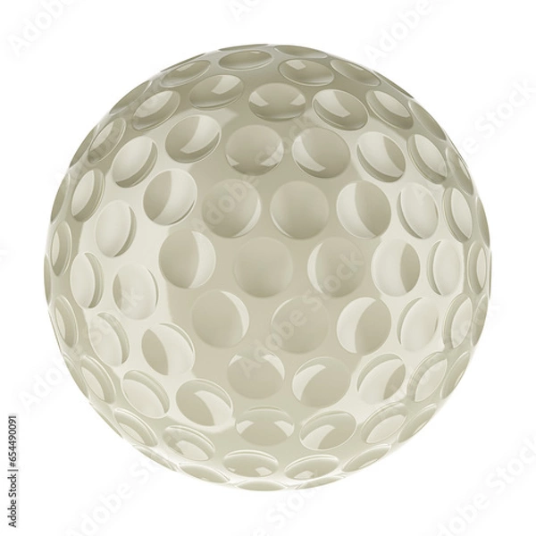 Fototapeta Golf ball, 3D rendering isolated on transparent background