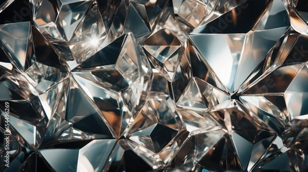 Fototapeta Abstract composition with different crystals iridescent colors of the spectrum .vertical