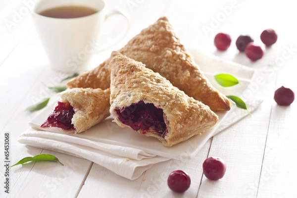 Fototapeta Puff Cherry Turnovers