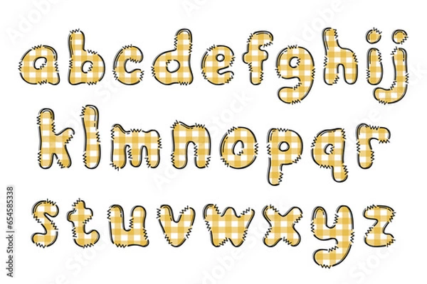 Fototapeta Handcrafted Table Cloth letters color creative art typographic design