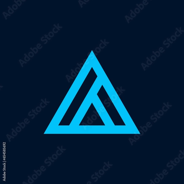 Obraz Modern Creative Abstract Triangle Logo Design Vector Stock 