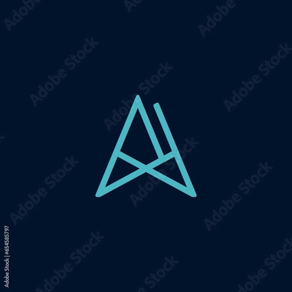 Obraz Modern Creative Abstract Triangle Logo Design Vector Stock