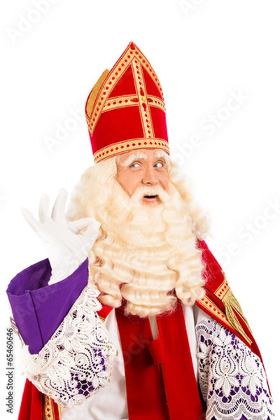 Obraz Sinterklaas okay sign on white background