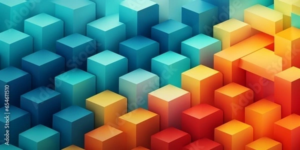 Fototapeta geometric colorful 3d shape pattern background