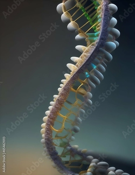 Fototapeta DNA strand detailed illustration