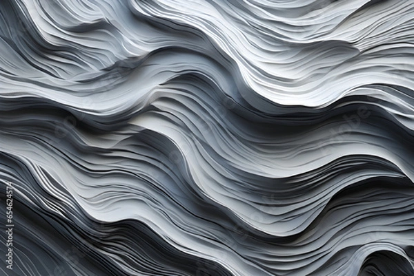 Fototapeta Abstract marble wave luxury background, illustration wallpaper design, modern textile and curves. Generative Ai, Illustration