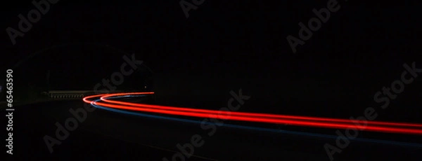 Obraz Car light trails in the tunnel.